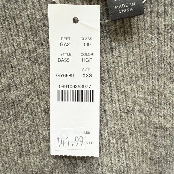 NWT J.Crew Cocoon Sweater Blazer Wool Merino Alpaca in Light Gray, Size XS - Picture 12 of 12
